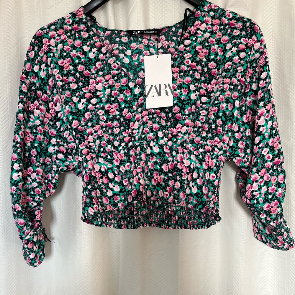 Zara floral crop top